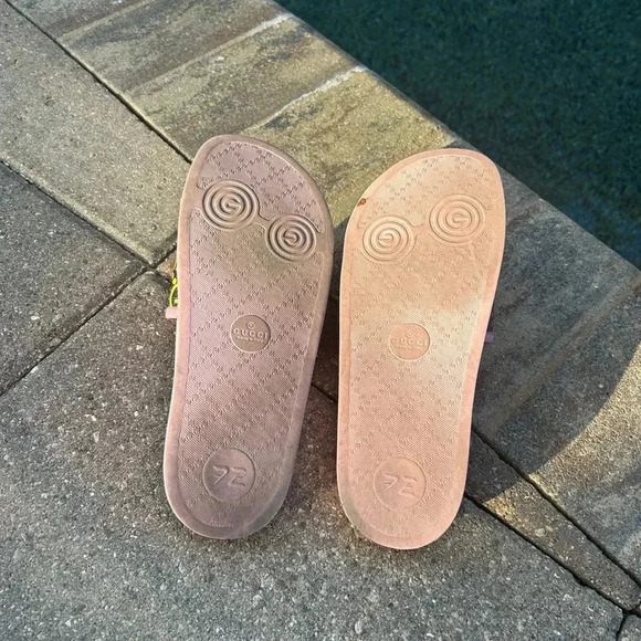 Gucci - Ultra Rare Pink GG Supreme Psychedelic Monogram Leather Slides - Picture 3 of 6